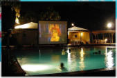 Movies in the pool - a great optional addition